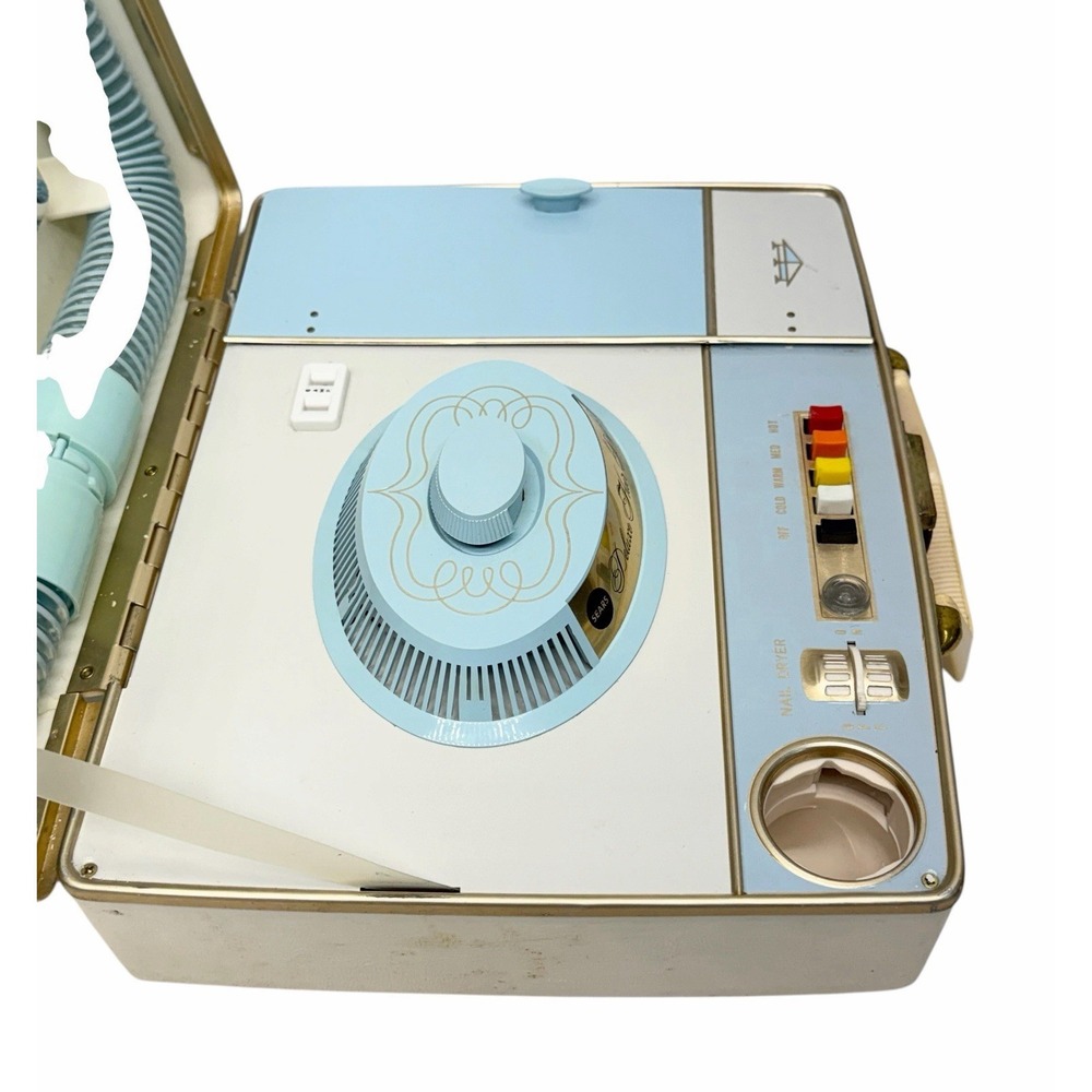 Vintage Sears Deluxe Kenmore Bonnet Portable Hair & Nail Dryer Baby Blue -Extras - Picture 5 of 16